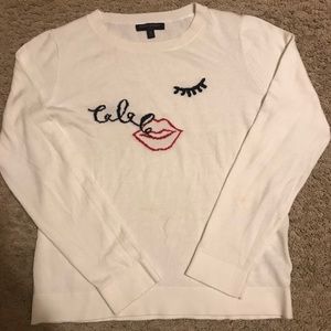 Banana Republic Lips Sweater Size M